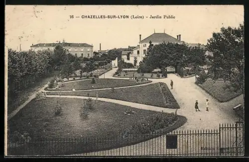 AK Chazelles-sur-Lyon /Loire, Jardin Public