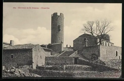 AK Chambles, Vue de la tour et des bâtiments historiques