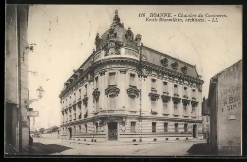 AK Roanne, Chambre du Commerce par Émile Blanvillain, architecte