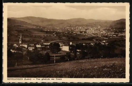 AK Sevelinges /Loire, Vue générale sur Cours
