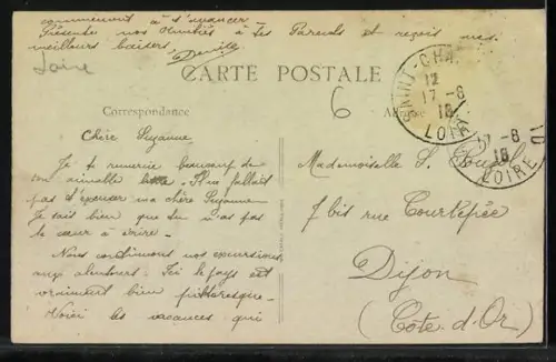 AK Saint-Chamond /Loire, Place de la Fraternité, Ruines du Château