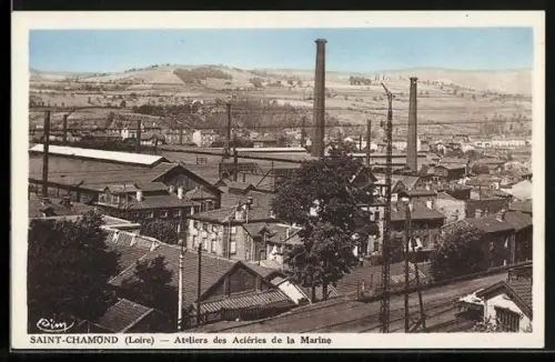 AK Saint-Chamond /Loire, Ateliers des Aciéries de la Marine