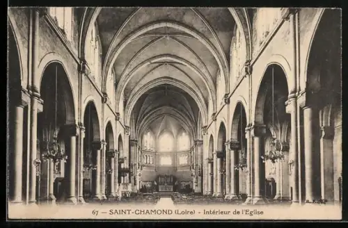 AK Saint-Chamond /Loire, Intérieur de l`Église