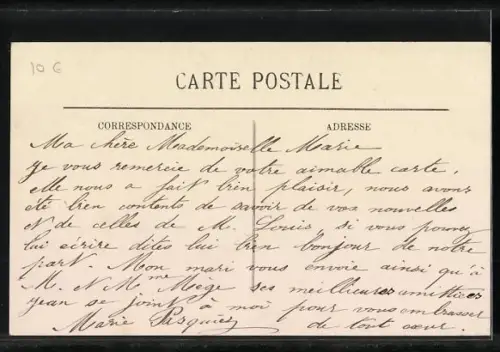 AK Firminy, Un Bonjour et Souvenir de Firminy avec fleurs et vue de la rue principale