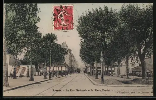AK Roanne, La Rue Nationale et la Place Dorian