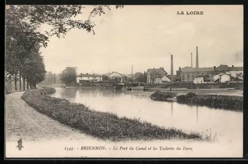 AK Briennon, Le Port du Canal et les Tuileries du Forez