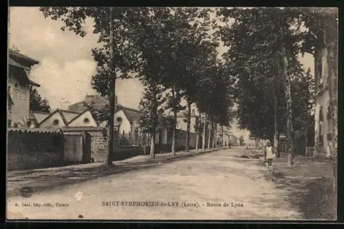 AK Saint-Symphorien-de-Lay /Loire, Route de Lyon