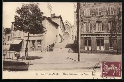AK Saint-Galmier, Place Nationale, La Poste