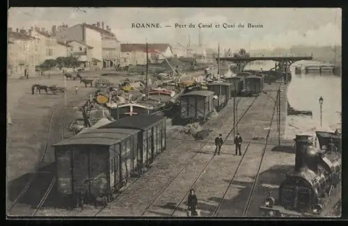 AK Roanne, Port du Canal et Quai du Bassin