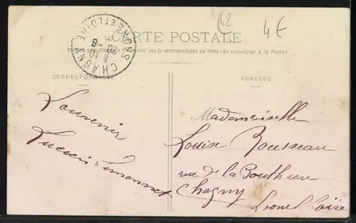 AK Rochetaillée, Vue du village avec troupeau et collines environnantes