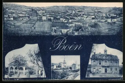 AK Boën, Vue panoramique et divers sites du village