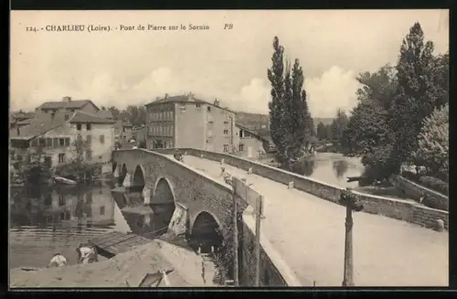 AK Charlieu /Loire, Pont de Pierre sur le Sornin