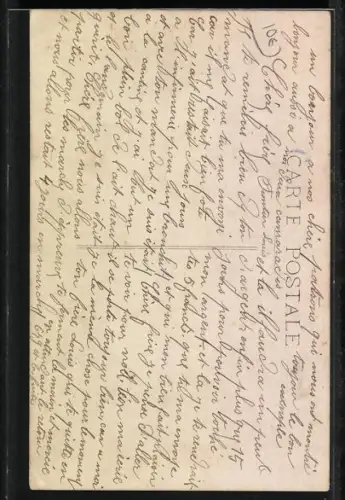 AK Courbevoie, Souvenir du 22e Régiment d`Infanterie avec portrait d`un soldat et vue de la caserne