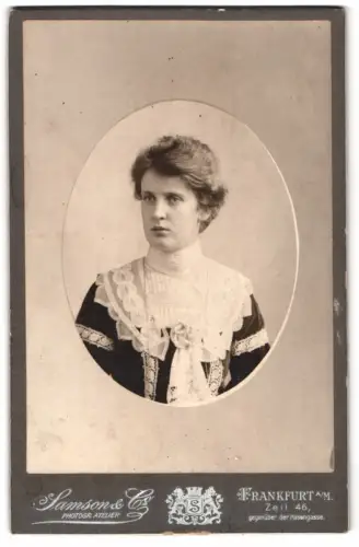 Fotografie Samson & Co., Frankfurt am Main, Zeil 46, Porträt einer Dame