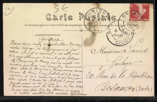 AK Firminy, Rue Nationale animée avec passants et commerces