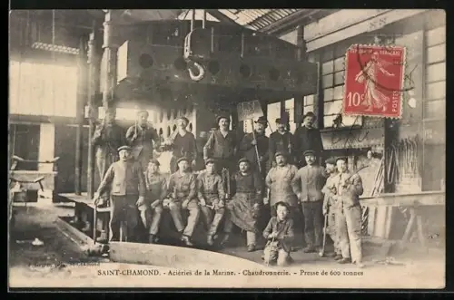 AK Saint-Chamond, Aciéries de la Marine, Chaudronnerie, Presse de 600 tonnes