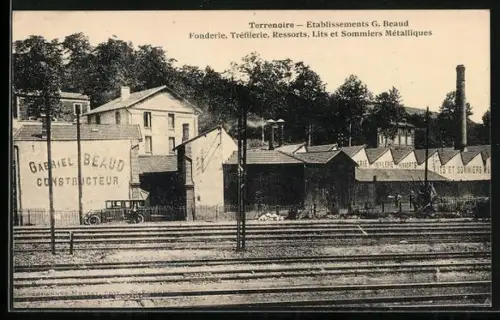 AK Terrenoire, Établissements G. Beaud, Fonderie, Tréfilerie, Ressorts, Lits et Sommiers Métalliques