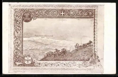 Künstler-AK 18. Reggimeno Artiglieria da Campagna