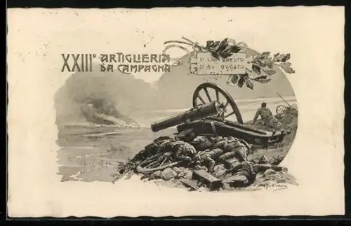 Künstler-AK XXIII Artiglieria da Campagna