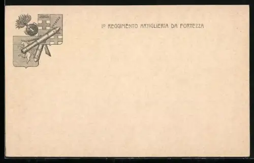 Künstler-AK 1. Reggimento Artiglieria da Fortezza