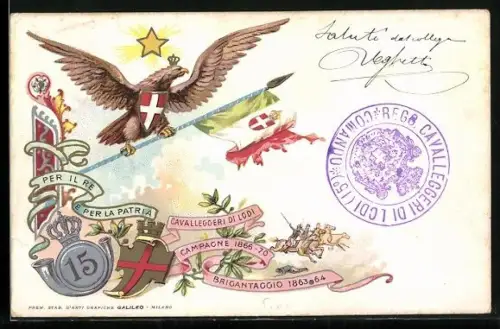 AK Cavalleggeri di Lodi, Campagne 1866-1870, Brigantaggio 1863-64