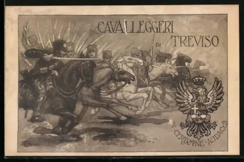 Künstler-AK Treviso, Cavalleggeri di Treviso