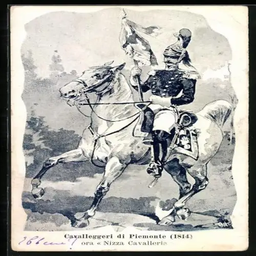 AK Cavalleggeri di Piemonte 1814 ora Nizza Cavalleria