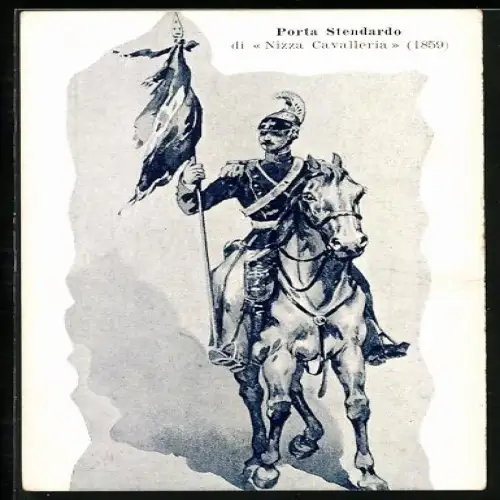 Künstler-AK Porta Stendardo di Nizza Cavalleria 1859