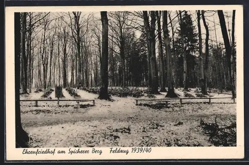 AK Spichern, Ehrenfriedhof am Spicherer Berg, Feldzug 1939/40