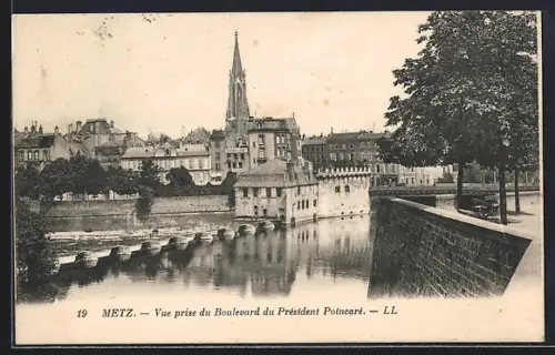 AK Metz, Vue prise du Boulevard du Président Poincaré