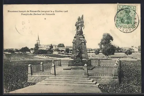 AK Noisseville, Monument francais inauguré le 4 Octobre 1908