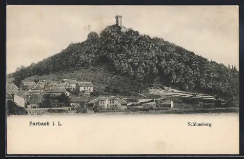 AK Forbach i. L., Blick auf den Schlossberg