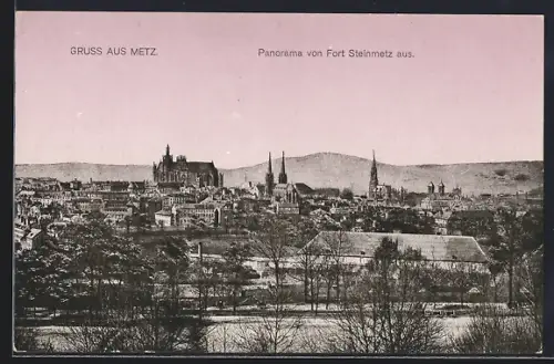 AK Metz, Panorama von Fort Steinmetz