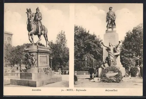 AK Metz, Esplanade, Autrefois et Aujourd`hui