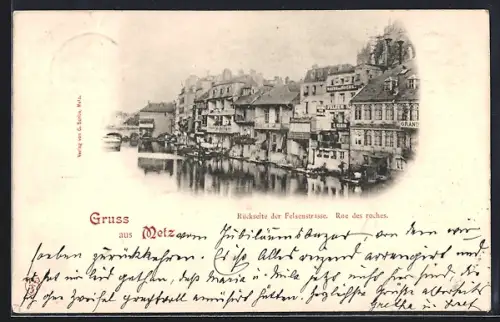 AK Metz, Rückseite der Felsenstrasse