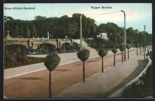 AK Metz, Kaiser-Wilhelm Denkmal, Kaiser Pavillon