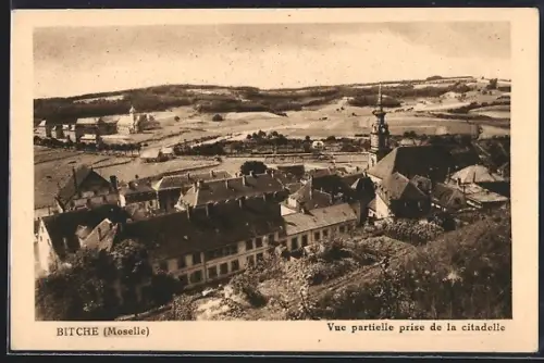 AK Bitche /Moselle, Vue partielle prise de la citadelle