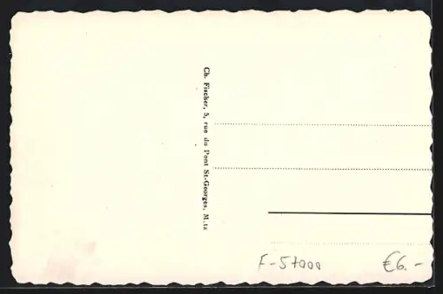 AK Metz, Vue générale vers la Porte des Allemands et la Cathédrale