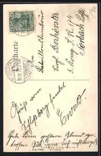 AK Forbach i. Lothringen, Schlossbergturm mit Rittersaal