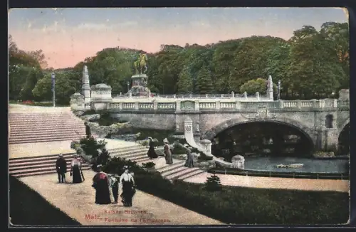 AK Metz, Fontaine de l`Esplanade et parc environnant