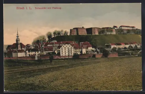 AK Bitsch i. L., Vue partielle avec forteresse