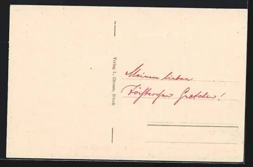 AK Bitsch i. Lothr., Vue d`ensemble avec forteresse et église catholique