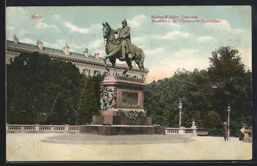 AK Metz, Monument de l`Empereur Guillaume