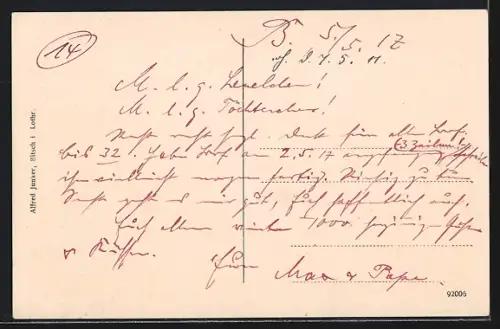 AK Bitsch i. Lothr., Totalansicht der Stadt mit Festung im Hintergrund