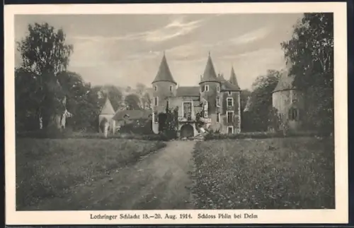 AK Delm, Schloss Phlin 1914