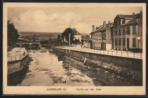 AK Saarburg i. L., Partie an der Saar