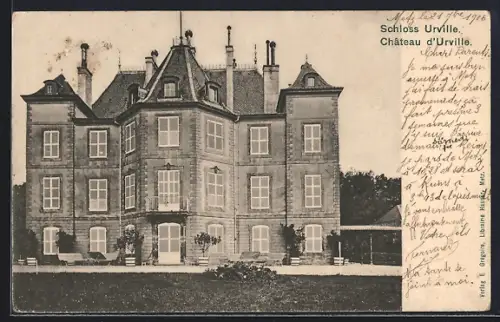 AK Urville, Château d`Urville avec jardins et architecture élégante