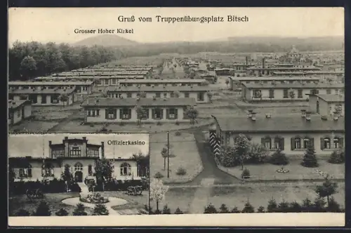 AK Bitche, Vue du terrain d`exercice militaire avec casino des officiers