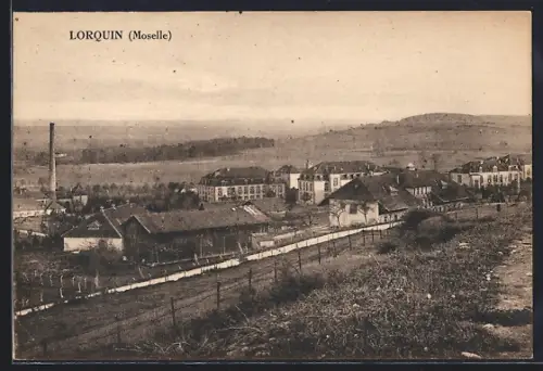 AK Lorquin /Moselle, Vue sur le village et la campagne environnante