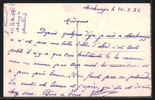 AK Morhange, Rue Poincaré, à gauche, Quartier Colonel de Cissey